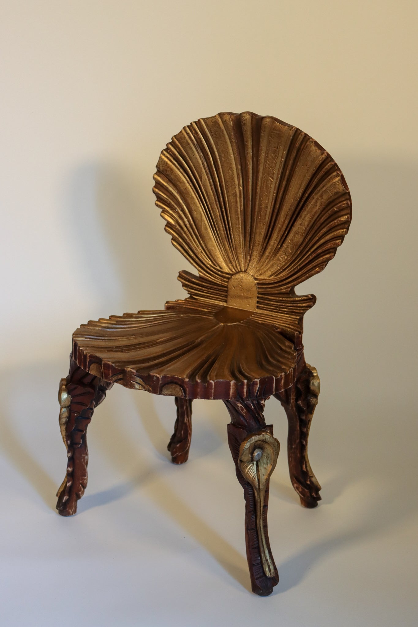 006 | Pair of Grotto Style Giltwood Side Chairs