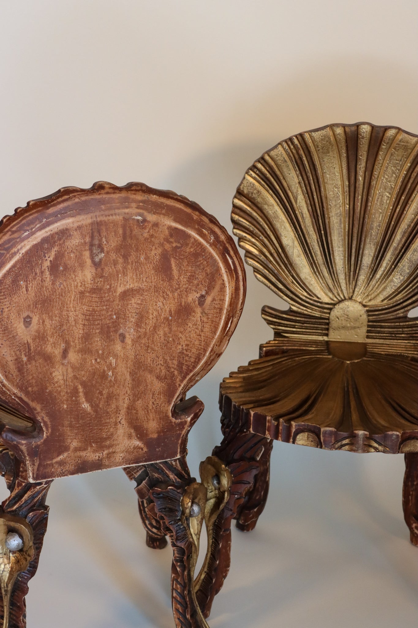 006 | Pair of Grotto Style Giltwood Side Chairs