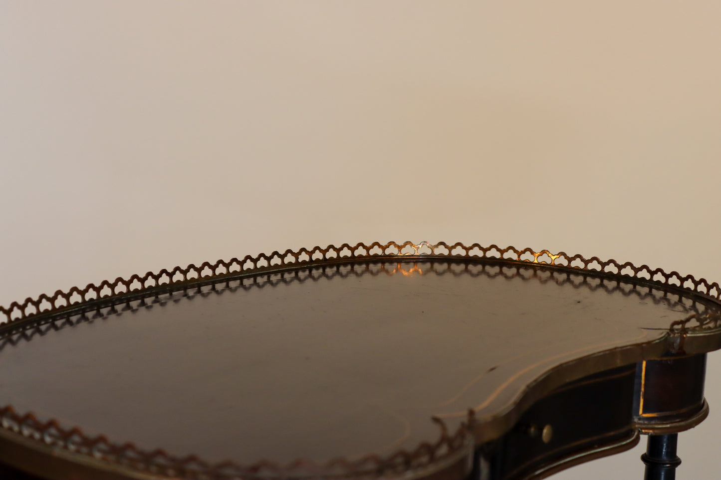 010 | Louis XVI Style Gilt-Metal and Ebonized Side Table