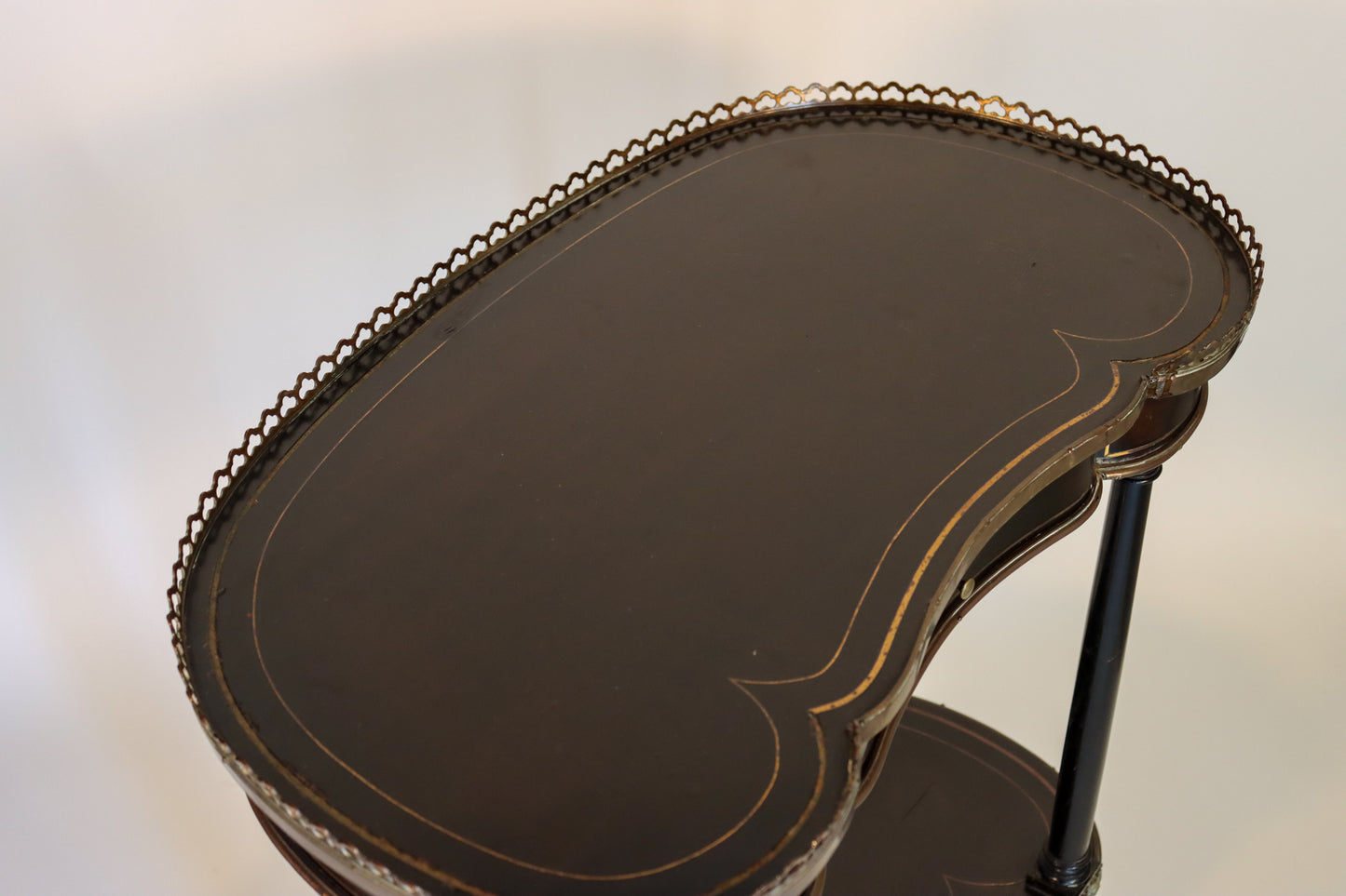 010 | Louis XVI Style Gilt-Metal and Ebonized Side Table