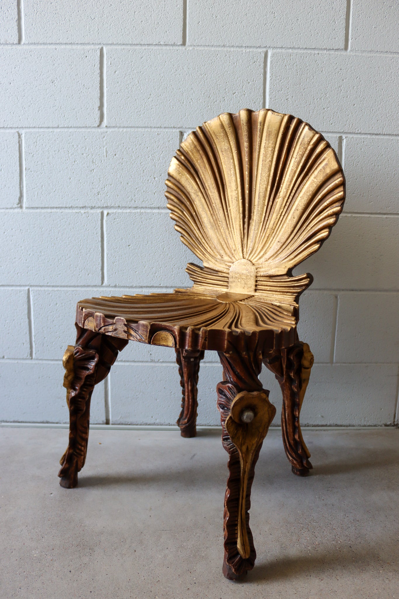 006 | Pair of Grotto Style Giltwood Side Chairs