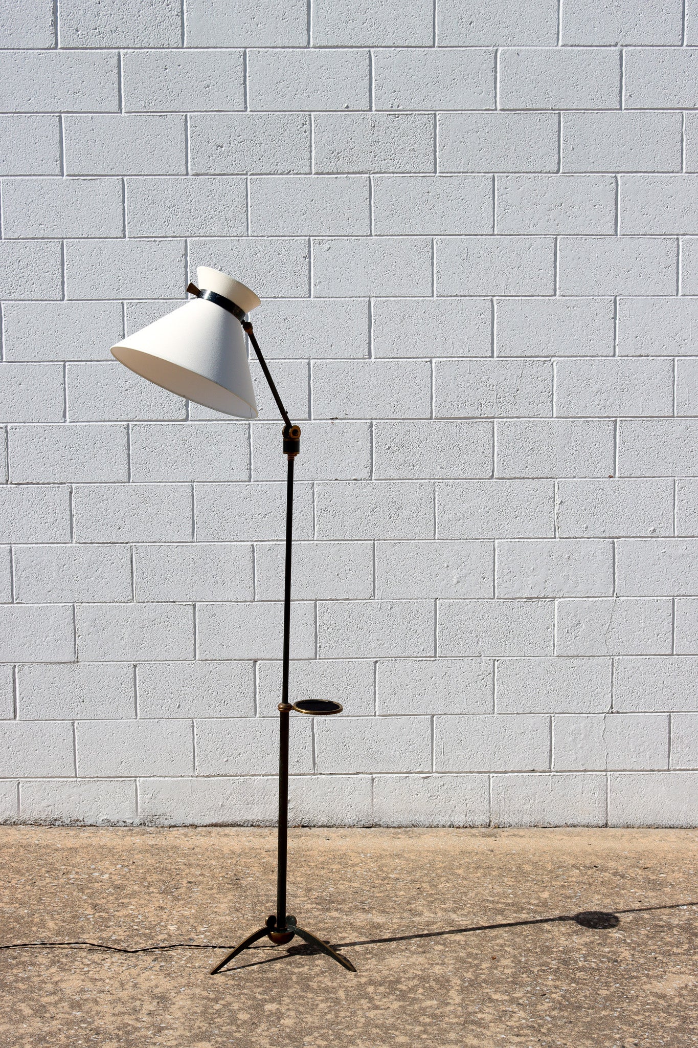 002 | French Black and Gilt-Metal Floor Lamp