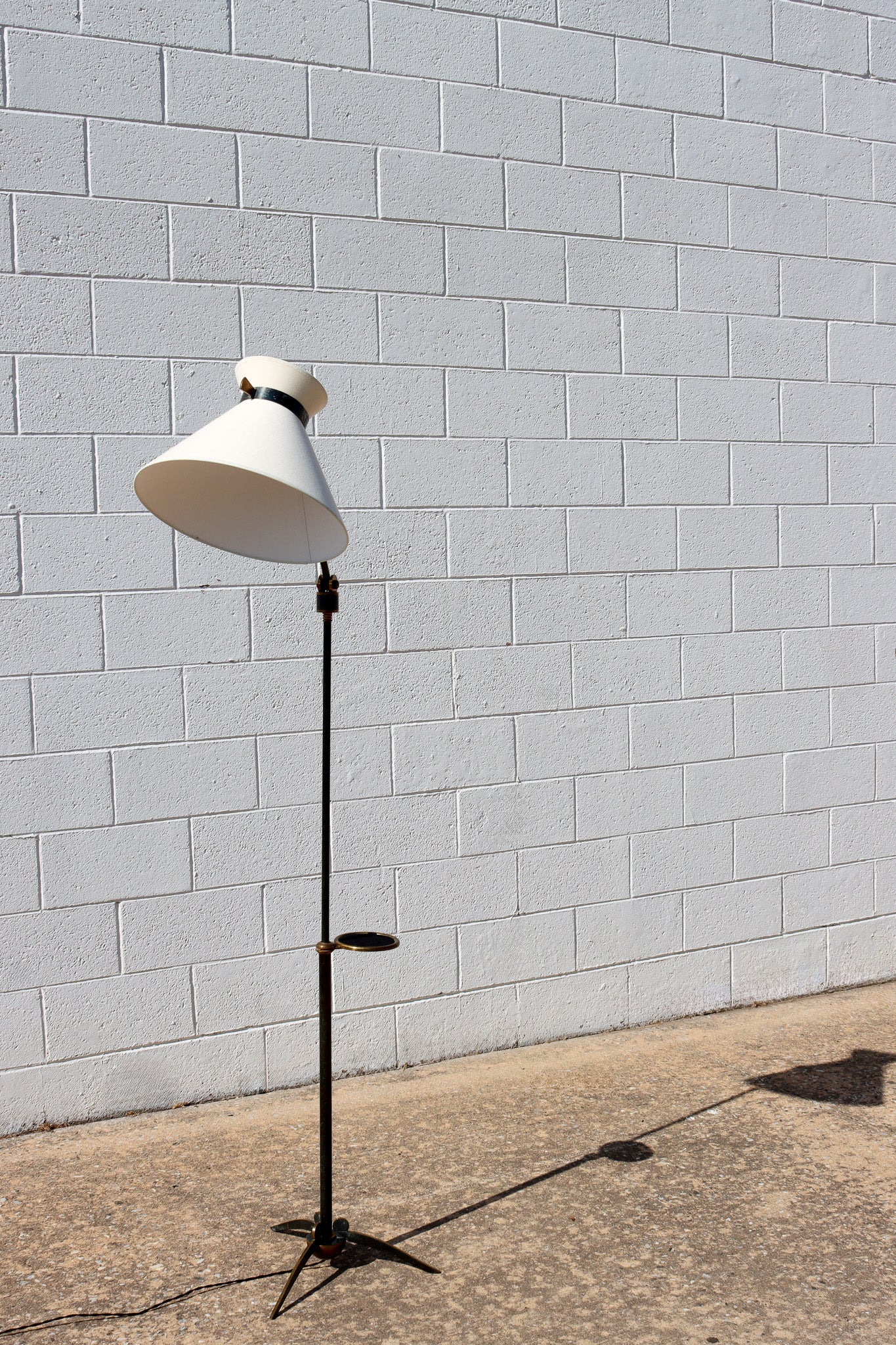 002 | French Black and Gilt-Metal Floor Lamp