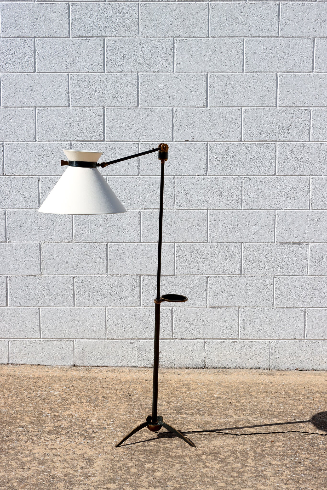 002 | French Black and Gilt-Metal Floor Lamp