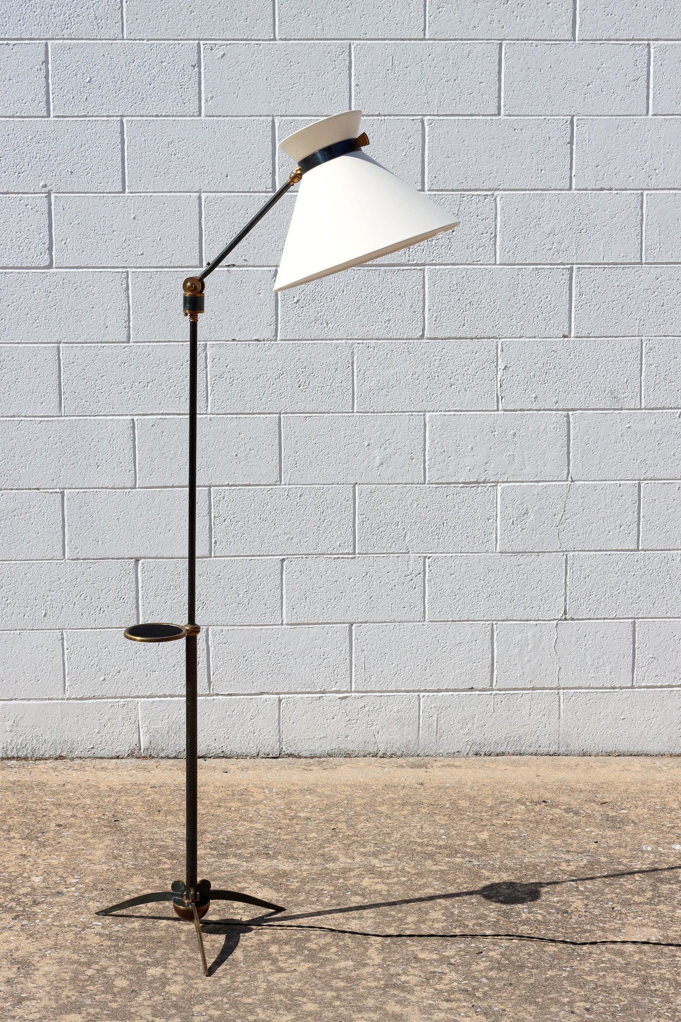002 | French Black and Gilt-Metal Floor Lamp